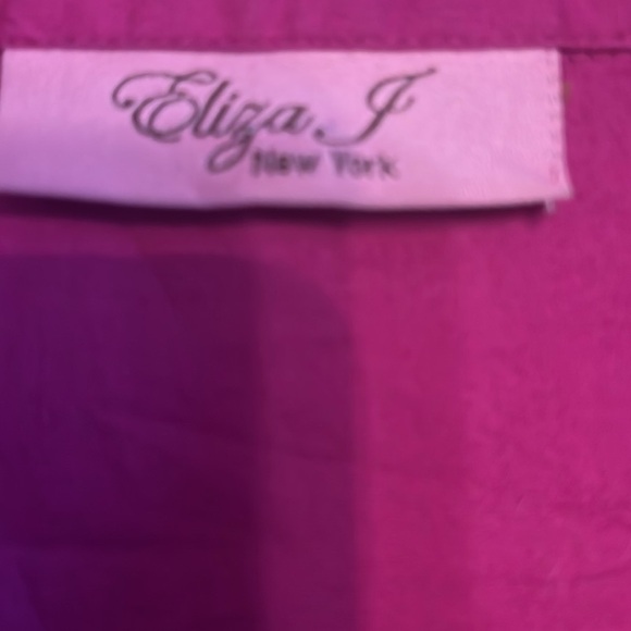 Eliza J Women's 1/2 Button Up Ruffle Bodice Dress Bow in back Size M - Picture 5 of 5